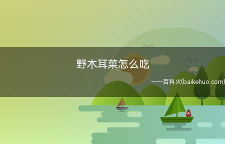 野木耳菜怎么吃