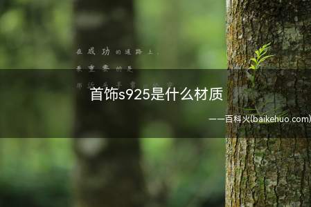 首饰s925是什么材质（S925是银制品含银量的标志）