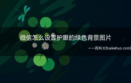微信怎么设置护眼的绿色背景图片