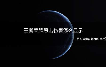 王者荣耀惩击伤害怎么显示