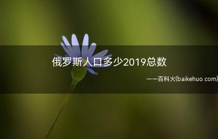 俄罗斯人口多少2019总数(俄罗斯人口总数约1)