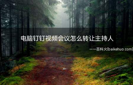 电脑上用钉钉开视频会议时,主持人临时有事离开,怎么转让主持人
