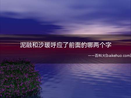 泥融和沙暖呼应了前面的哪两个字（泥融飞燕子,沙暖睡鸳鸯）