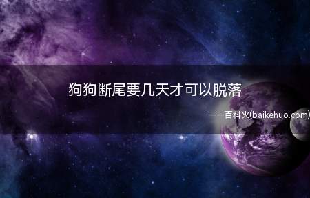 小狗断尾最好选择在出生后七天左右进行,可以选择用消过毒的指甲