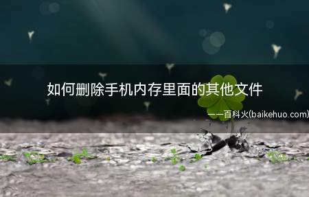 如何删除手机内存里面的其他文件