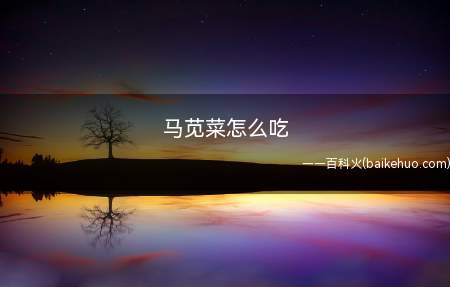 马苋菜怎么吃