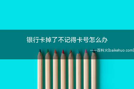 银行卡掉了不记得卡号怎么办