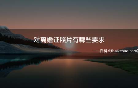 对离婚证照片有哪些要求(离婚证照片的要求有哪些)