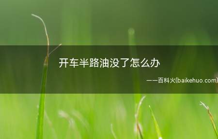 开车半路油没了怎么办(如何避免车子跑到没油)