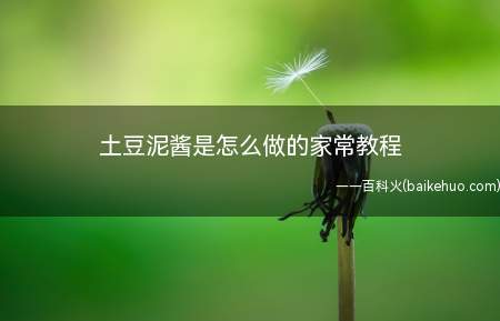 土豆泥酱是怎么做的家常教程（土豆泥酱,非常好吃,拌饭吃很不错）