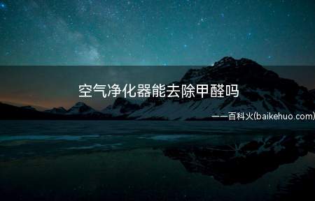 空气净化器能去除甲醛吗