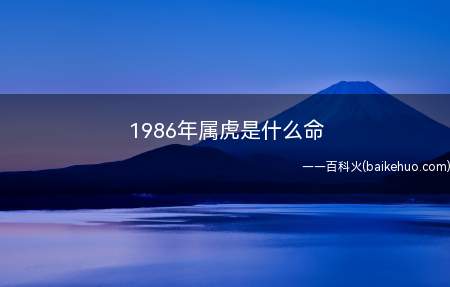 1986年属虎是什么命（拓展:十二生肖有哪些）