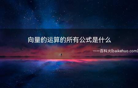 向量的运算的所有公式是什么