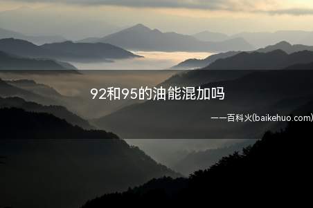 92和95的油能混加吗(拓展:92和95的油的区别)