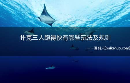 扑克三人跑得快有哪些玩法及规则