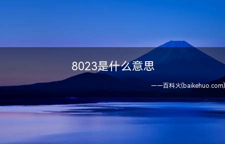 8023是什么意思(老东西的手比一下8 L0 O2 V3 E(横回来))