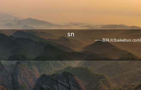 sn是什么意思?