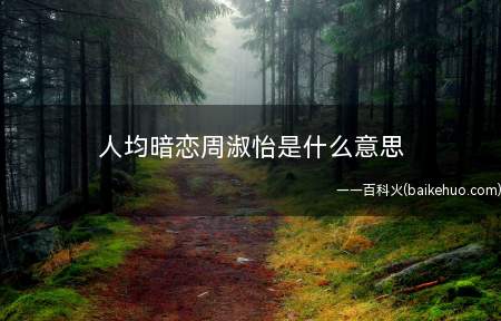 人均暗恋周淑怡是什么意思(平均暗恋周淑怡是周姐的一个梗,她十分能整活,直播房间遭受很多)