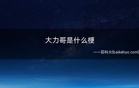 大力哥是什么梗(2014元旦节视频:大力出奇迹)