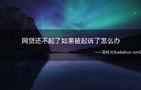 网贷若是因为还不起而导致被平台给起诉了的话,那客户在法院判决