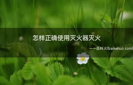 怎样正确使用灭火器灭火(怎么使用灭火器灭火)