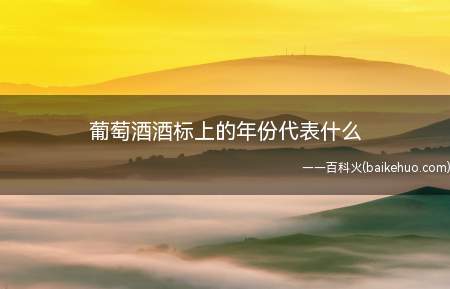 葡萄酒酒标上的年份代表什么(葡萄酒质量高低的重要因素)