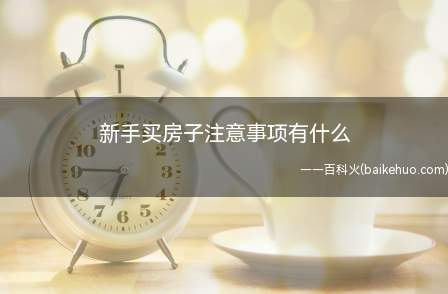 新手买房子注意事项有什么（新手买房子注意事项有:签订认购书和商品买卖合同）