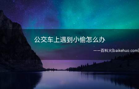 公交车上遇到小偷怎么办(看见小偷都东西了怎么办)