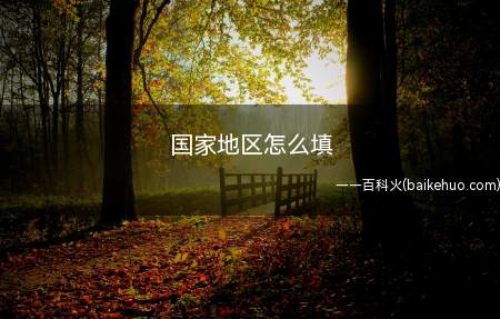 国家地区怎么填(简单讲解表格里面的国家地区怎么填)