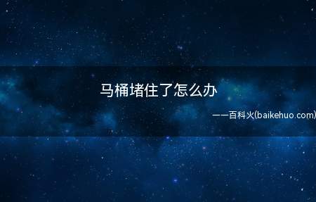马桶堵住了怎么办(马桶堵住以后我们是不能再上厕所了)