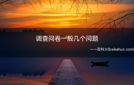 调查问卷一般几个问题(调查问卷一般在十五个问题左右,不要超过二十个)