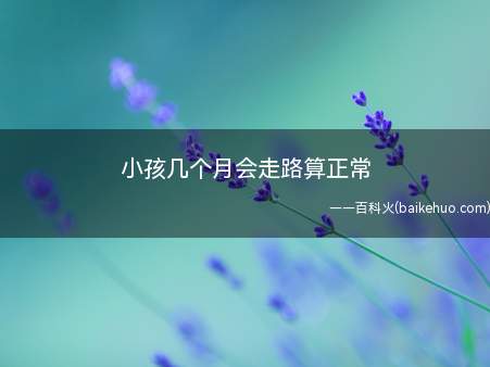小孩几个月会走路算正常（小孩走路体现大运动发育历程）