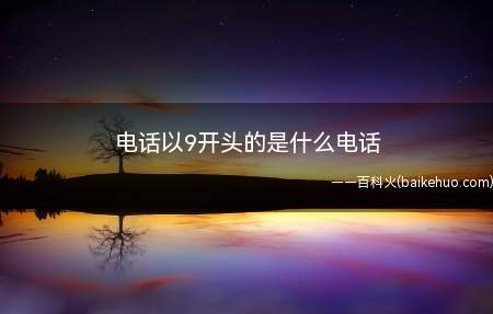 电话以9开头的是什么电话（9开头的号码大部分是声讯电话,电话费很贵。）