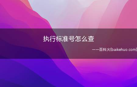 执行标准号怎么查(企业标准信息公共服务平台执行标准号怎么查)