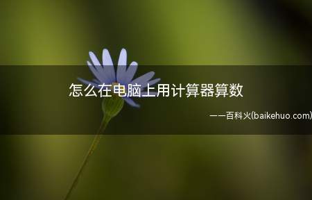 手中一直没有计算器,正好身旁有电脑,就打算去使用计算机来算数