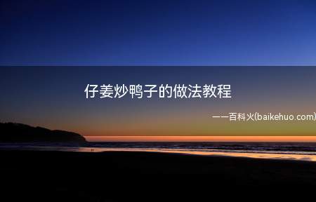 想吃家乡的炒鸭子,就自己改良了,加了仔姜进去,真的超级入味