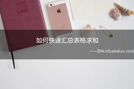 如何快速汇总表格求和(Excel表格操作步骤)