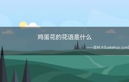 鸡蛋花的花语是什么