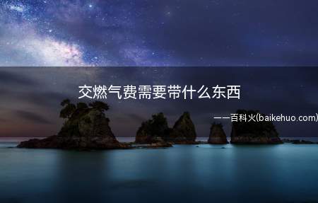 交燃气费需要带什么东西
