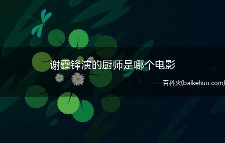 《决战食神》谢霆锋表示电影中一共要呈现中国菜、法国菜