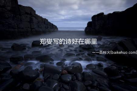 郑燮写的诗好在哪里(不傍古人、多用白描、明白流畅、通俗易懂。)