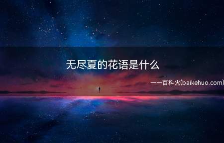 无尽夏的花语是什么