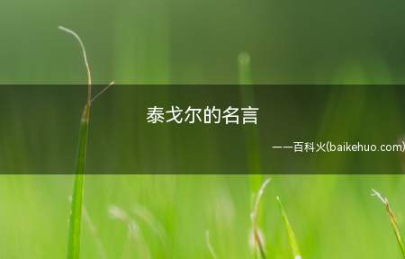泰戈尔的名言(爱情若被束缚,世人的旅程即刻中止)