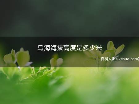 乌海海拔高度是多少米（乌海的平均海拔高度为1150米）