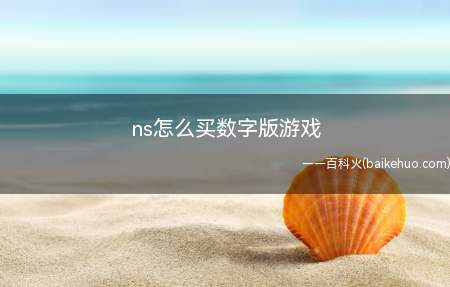ns怎么买数字版游戏(ns如何购买数字版游戏)