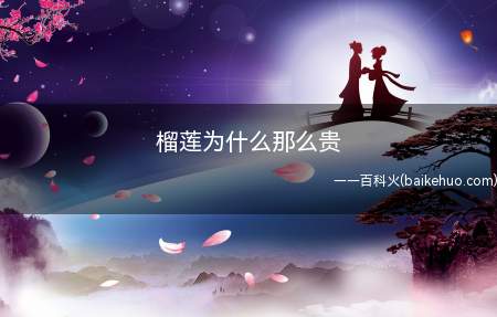 榴莲为什么那么贵(榴莲为什么那么贵榴莲价格高的原因之一)