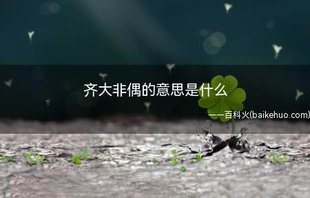 齐大非偶的意思是什么