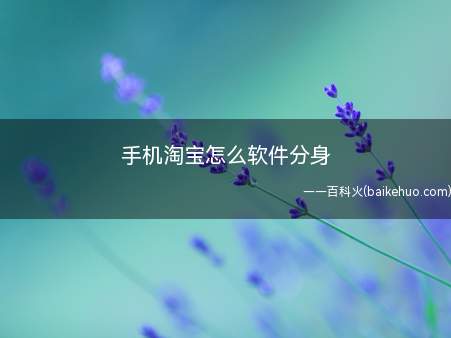 手机淘宝怎么软件分身(手机怎么登陆两个账号)