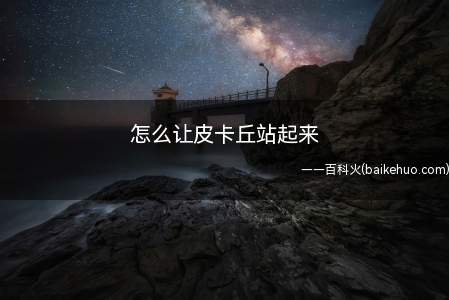 怎么让皮卡丘站起来(怎么让皮卡丘站起来把皮卡)