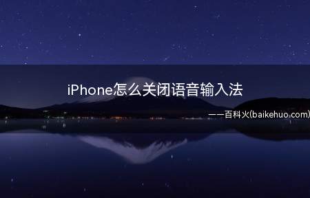 iPhone怎么关闭语音输入法(语音输入法要求发音标准)